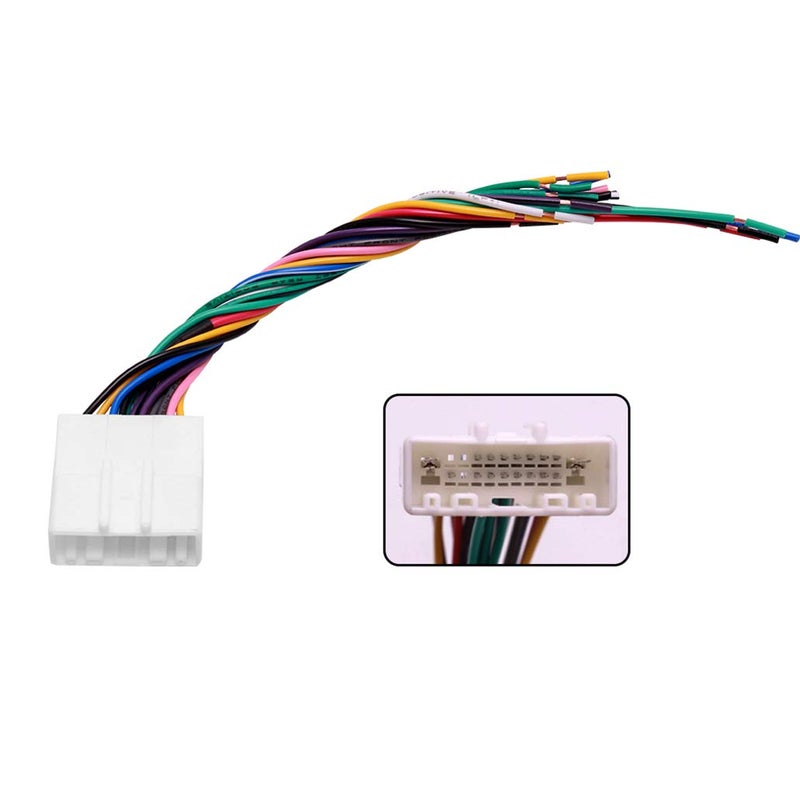 HUSUKU 20-pin Headunit/Radio Wiring Harness with Steering Wheel Switch Wires Compatible with Subaru/2007-2019 Nissan | Upgraded Version of The 70-7552 | Harness Includes VSS and SWC pins - Image 2